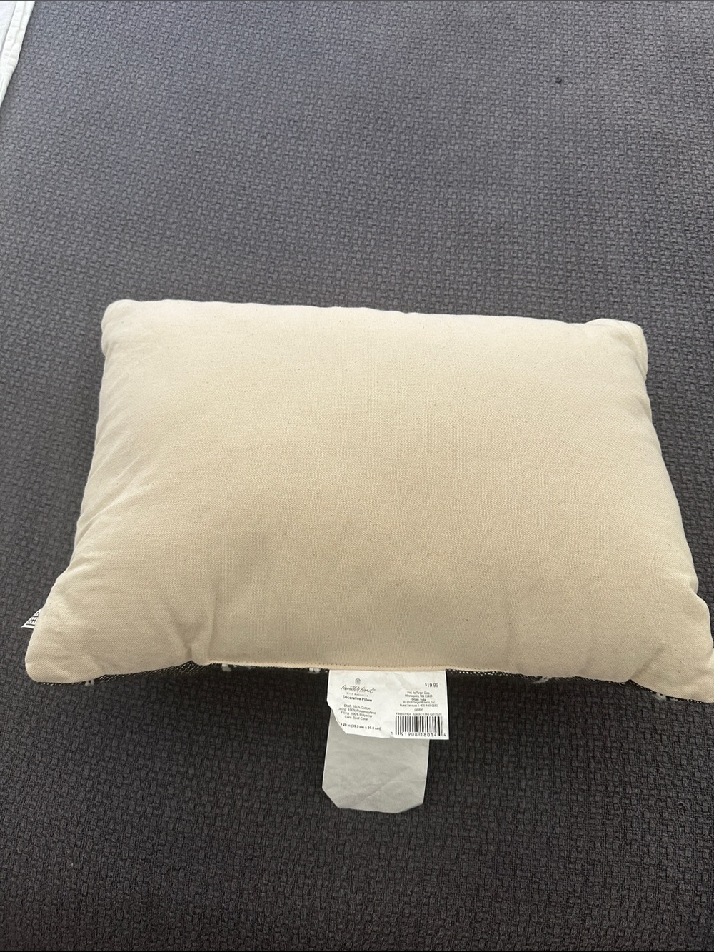 Hearth & Hand with Magnolia Black & White Striped Decorative Lumbar Pillow NWT - Picture 2 of 2